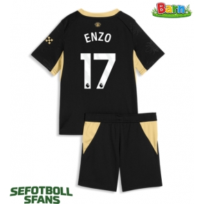 Manchester City Enzo Fernandez #17 Bortaställ Barn 2026-27 Kortärmad (+ Korta byxor)